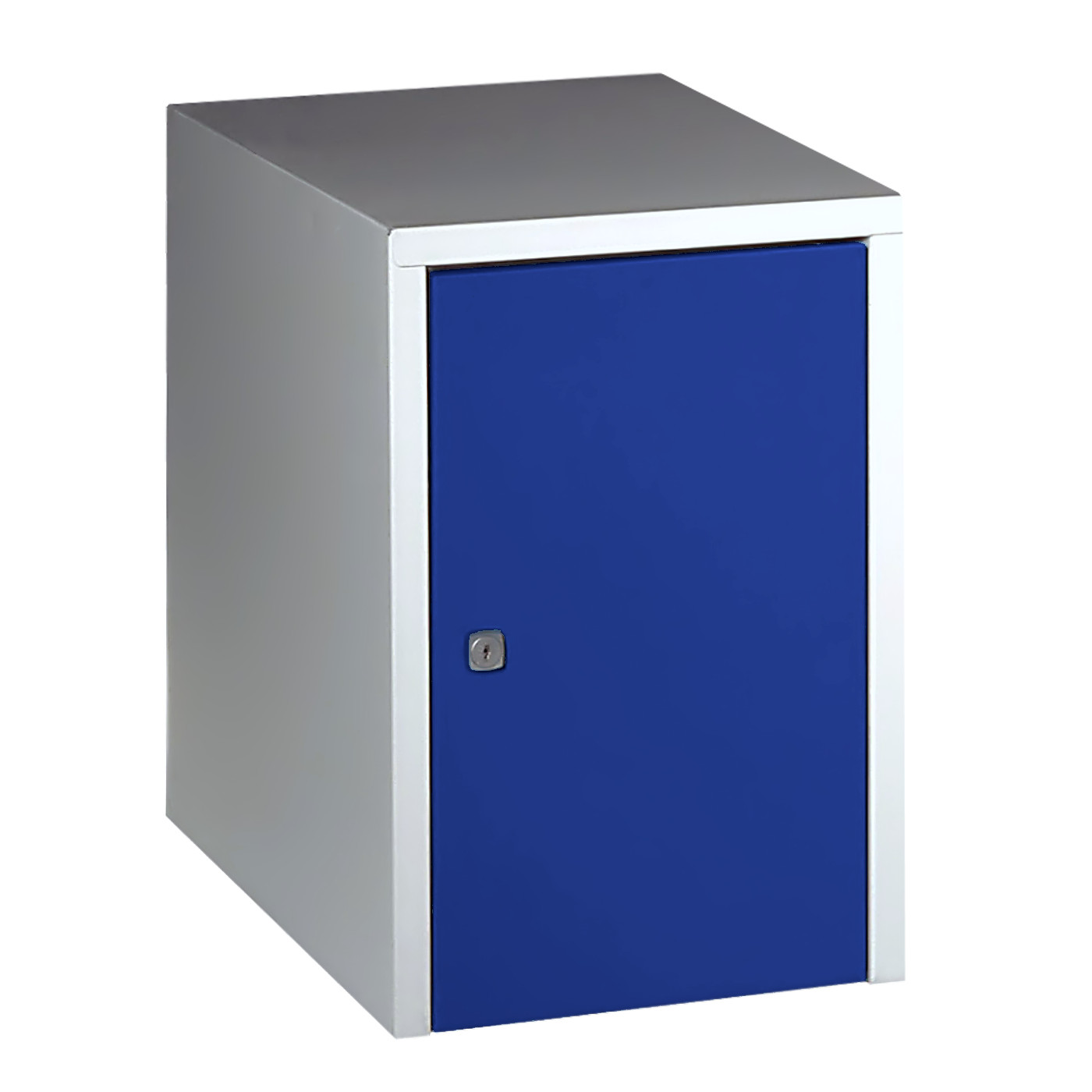 Wolf Aufsatzschrank Serie 73 , Sockel, Abteilbreite 300 mm, 1 Abteil Enzianblau RAL 5010