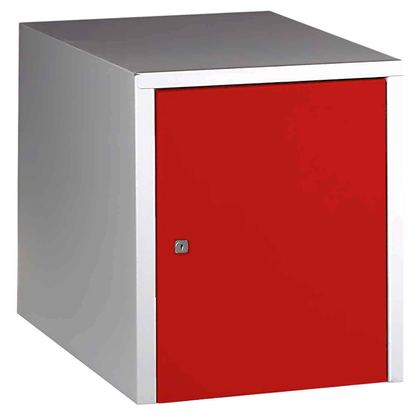 Wolf Aufsatzschrank Serie 73 , Sockel, Abteilbreite 400 mm, 1 Abteil Feuerrot RAL 3000