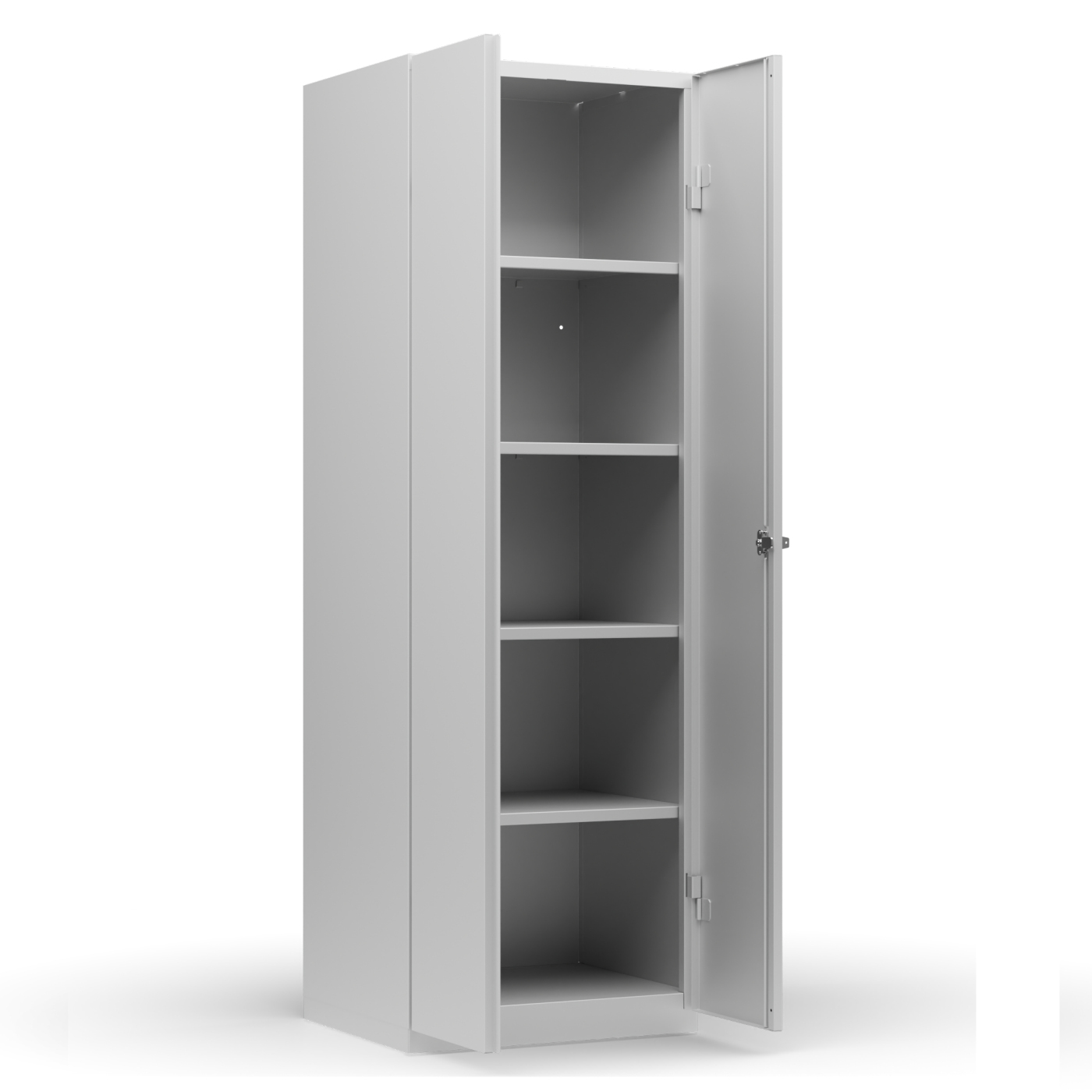 Wolf Mehrzweckspind Serie 77 Sockel Flügeltüren Abteilbreite 600 mm 1 Abteil Lichtgrau RAL 7035