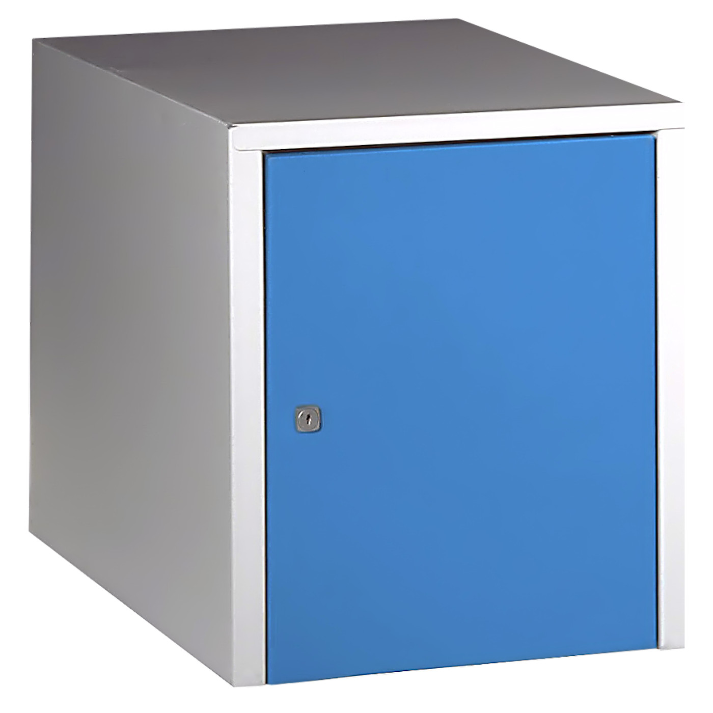 Wolf Aufsatzschrank Serie 73 , Sockel, Abteilbreite 400 mm, 1 Abteil Lichtblau RAL 5012