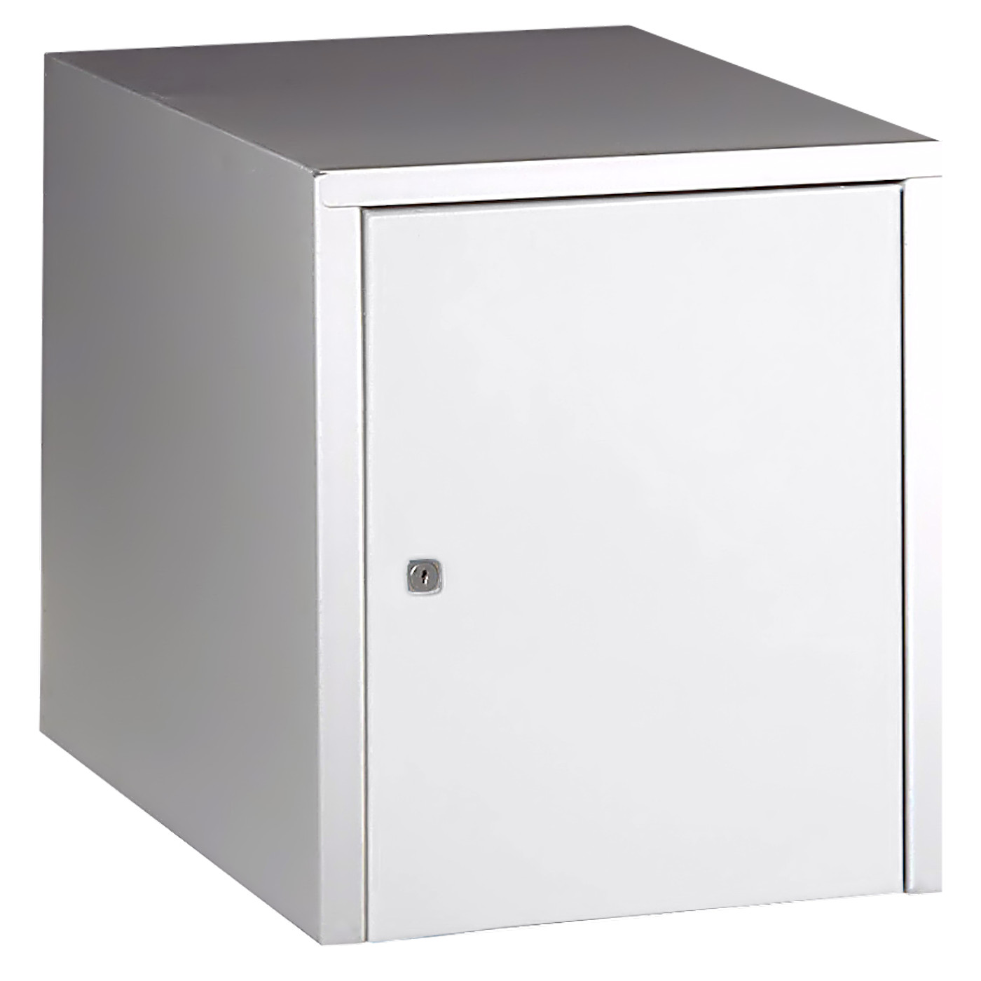 Wolf Aufsatzschrank Serie 73 , Sockel, Abteilbreite 400 mm, 1 Abteil Lichtgrau RAL 7035