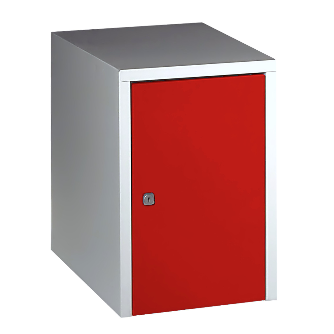 Wolf Aufsatzschrank Serie 73 , Sockel, Abteilbreite 300 mm, 1 Abteil Feuerrot RAL 3000