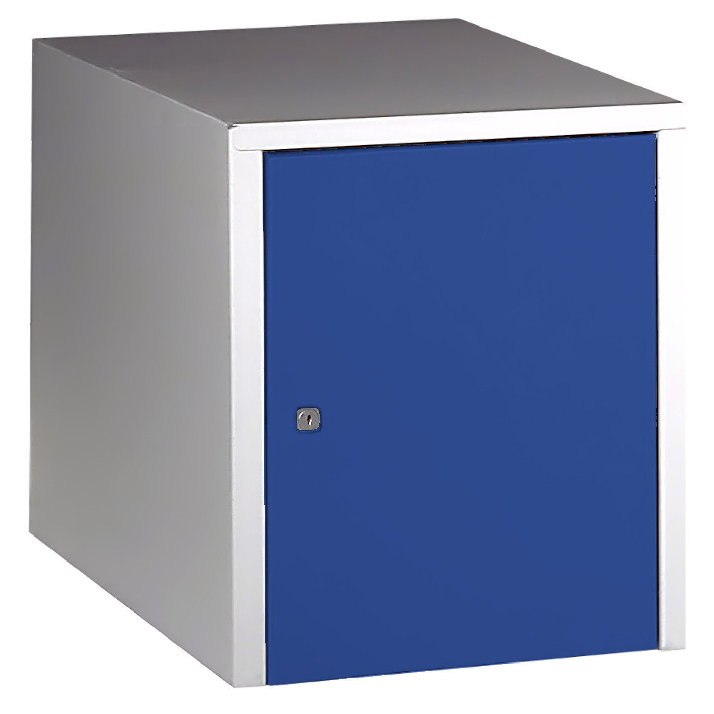 Wolf Aufsatzschrank Serie 73 , Sockel, Abteilbreite 400 mm, 1 Abteil Enzianblau RAL 5010