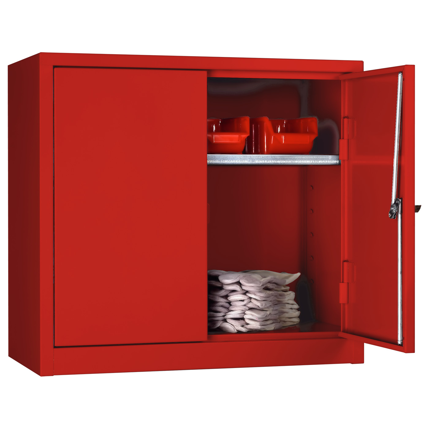 Wolf Werkzeug-Hängeschrank Serie 27 Breite 650 mm 1 Abteil 1 Fachboden Feuerrot RAL 3000